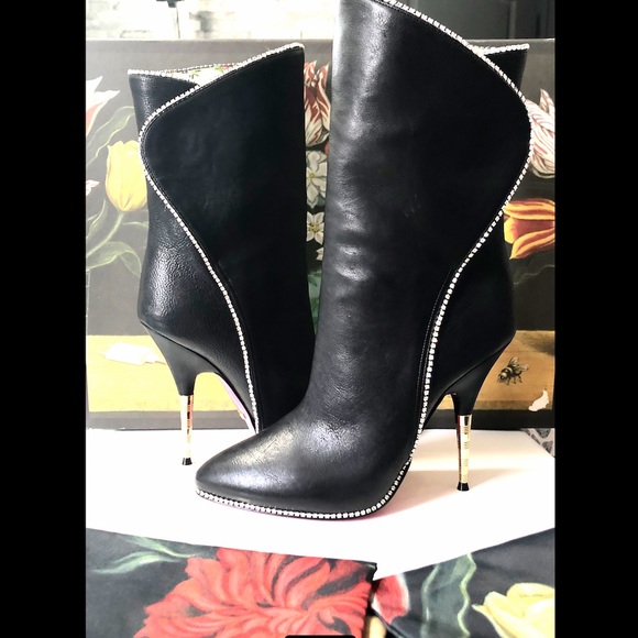 ❤️🙈🌹Gucci Fosca leather crystal boot🌹🙈❤️ - Picture 4 of 8